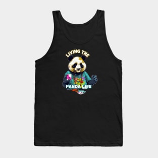 Living the Panda Life, panda t-shirts, t-shirts with pandas, Unisex t-shirts, panda lovers, animal t-shirts, gift ideas, panda tees, gifts Tank Top